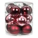 Inge-glas Berry Kiss 12x Berry Kiss mix glazen kerstballen 8 cm glans en mat - Kerstboomversiering mix roze/rood