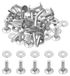 Agrafes et clous, 9x3,3x12 mm, 100 jeux, aluminium, pour cuir et tissu