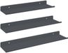 vidaXL Zwevende plank 3 stuks Antraciet 40 x 9 x 2,5 cm Staal
