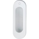HOPPE Schuifdeurgreep Omega - handvat schelp ovaal 34x150mm - inlaatgreep, aluminium wit
