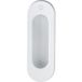 HOPPE Schuifdeurgreep Omega - handvat schelp ovaal 34x150mm - inlaatgreep, aluminium wit