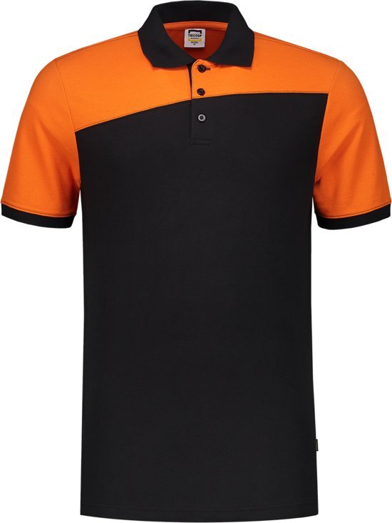 Tricorp poloshirt Bicolor Naden - 202006 - Zwart/rood - maat L