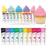 ScrapCooking - Set van 10 voedingskleurstoffen in gel - Gebak kleurstof 10 x 20 g - Rood, Blauw, Geel, Groen, Zwart, Roze - Voor desserts, Cakes & Koekjes - 7124