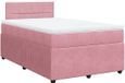 vidaXL Boxspring met matras fluweel roze 120x200 cm
