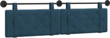 vidaXL - Hangend hoofdbord - Blauw - Fluweel