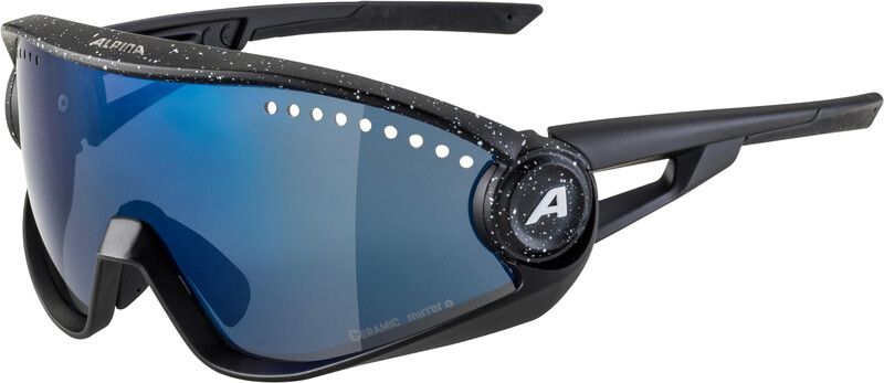 Alpina 5W1NG CM+ Glasses - black blur/blue mirror
