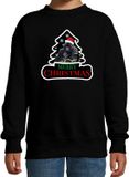 Bellatio Decorations Bol Dieren kersttrui gorilla zwart kinderen - Foute gorilla apen kerstsweater jongen/ meisjes - Kerst outfit dieren liefhebber 122/128
