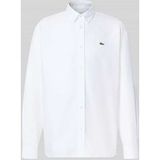Lacoste Regular Fit Overhemd wit, Effen