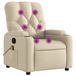 VidaXL Massagestoel Crème Stof/Weefsel