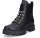 GUESS Fionaa Enkellaarzen Zwart Synthetisch Leer Veters Plateau Hak 5-7cm Maat 37