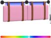 vidaXL - Hangend hoofdbord met LED-verlichting, Roze, Antiek, PU