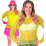 W WIDMANN MILANO Party Fashion - Bovendeel van netstof voor dames, shirt met lange mouwen voor festivals, carnaval