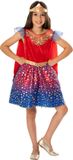 RUBIES Wonder Woman Luxe Kostuum Kinderen Blauw 110/116 (5-6 jaar)