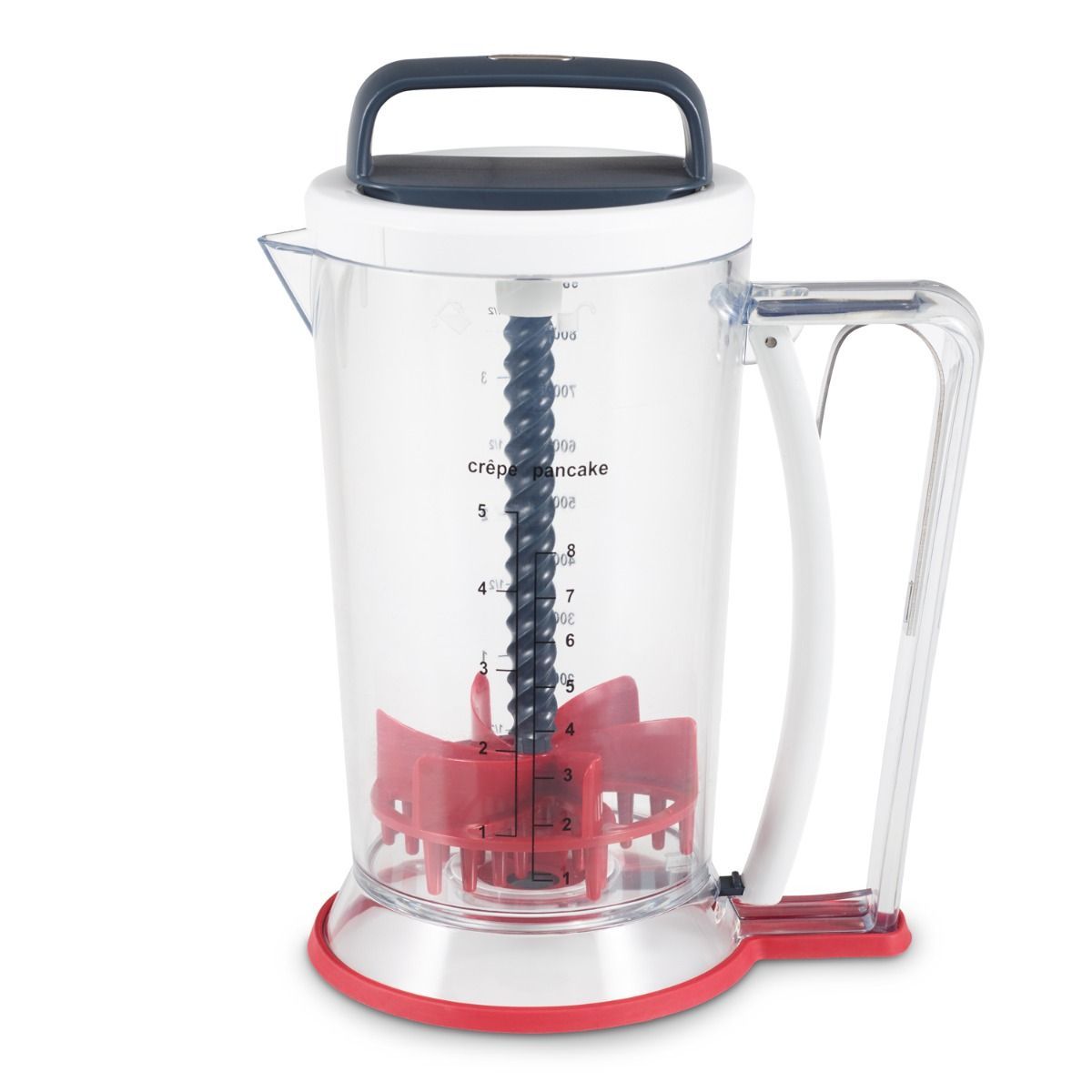 Zyliss Smooth Blend Mixer & Dispenser - 0.9L - Red/Transparent/White