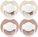 Difrax Fopspeen Prime Glow Dynamic 6-18 mnd Ivory Blush - 2 x 2 stuks - Voordeelverpakking