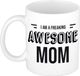 Bellatio Decorations Shoppartners Bv Mama cadeau mok / beker met tekst I am a freaking awesome mom - kado mokken / bekers - Verjaardag - cadeau moeder