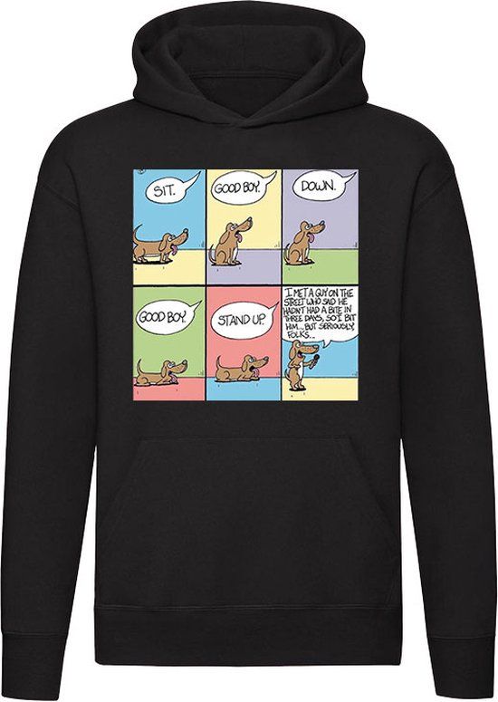 Comedian Dog Hoodie - Black - Unisex - Size M
