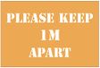 Caledonia Signs 58442/1M Stencil kit 600x400mm - Houd 1M uit elkaar
