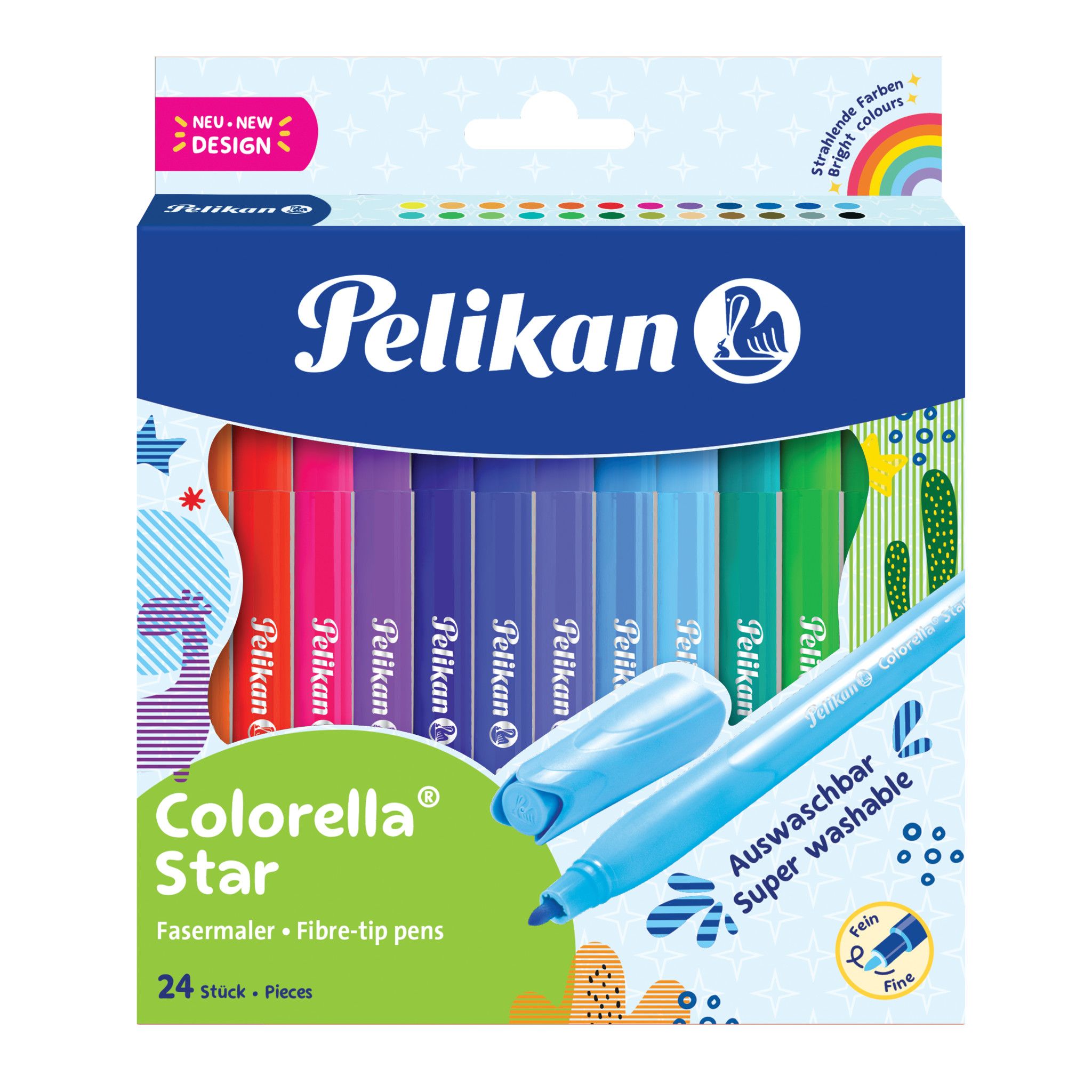Pelikan Colorella Star - Viltstiften - 24 stuks - Assorti kleuren