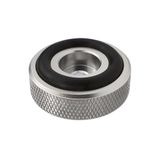 Dynavox Apparaatpoten met gekartelde aluminium midi voor HiFi-apparaten zoals luidsprekers, versterkers en platenspelers, zilver, set van 4