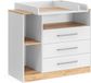 Vicco Commode Olina, Wit/Goudkleurig Eiken, 110 x 93 cm