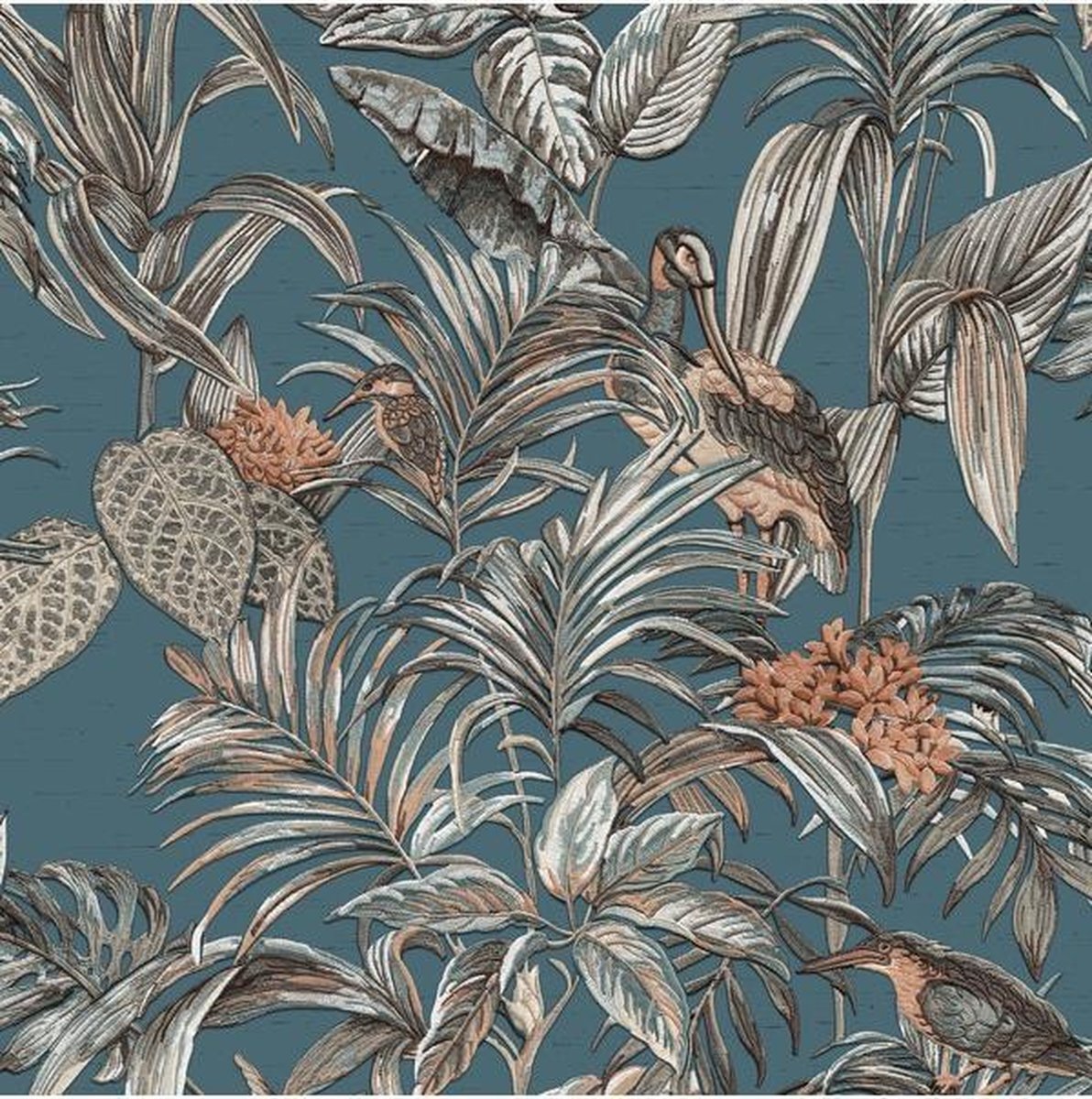 Dutch Wallcoverings Wallstitch bird of paradise blue DE120016