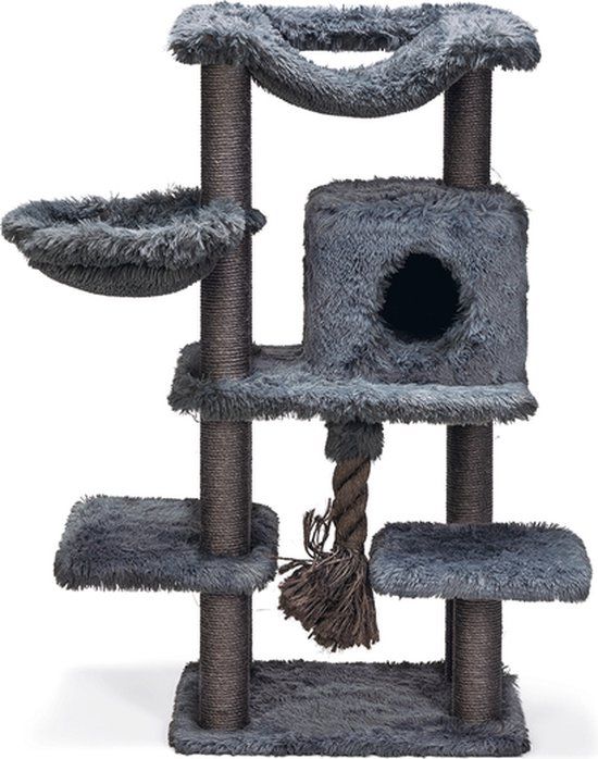 Beeztees Duco Krabpaal - Grijs - 60x45x126 cm