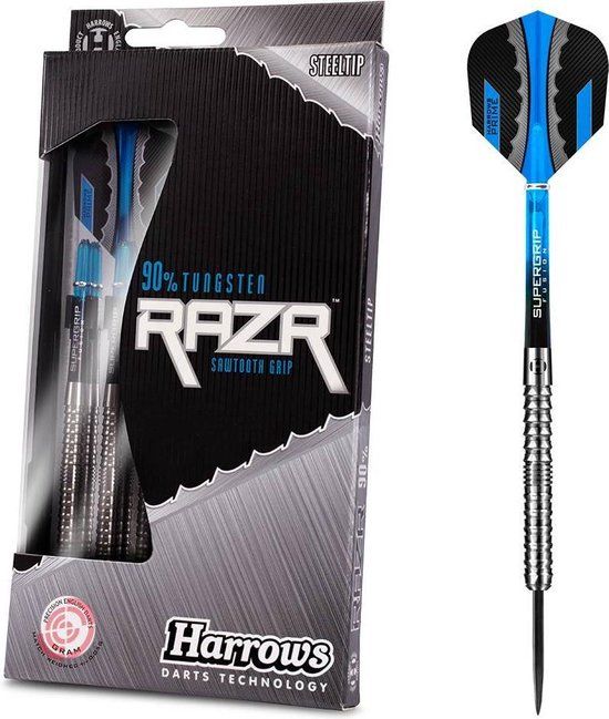 Harrows RAZR 90% Tungsten Steeltip Dartpijlen - 25 g - Zilver