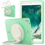 Tycolit iPad 9.7 Tablethoes (2018/2017 – 6e/5e generatie) – 360° Draaibare Standaard, Schokbestendig & Schouderriem – Groen