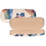 Concorde Brillenkoker/brillen opberghoes Holiday - 2x - hard kunststof - creme wit