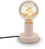 B.K.Licht BRILONER Teepu - Tafellamp - E27 fitting - nachtlamp retro - lamp met kabelschakelaar - 10x9 cm - beige