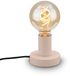 B.K.Licht BRILONER Teepu - Tafellamp - E27 fitting - nachtlamp retro - lamp met kabelschakelaar - 10x9 cm - beige