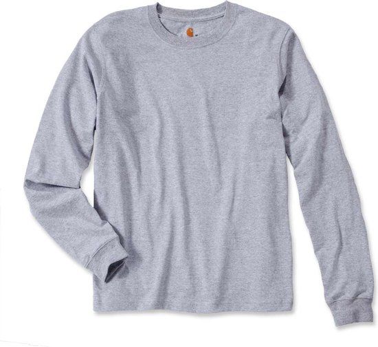 Carhartt T-Shirt Logo Long Sleeve T-Shirt Heather Grey - XL - Men