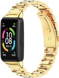 Strap-it Stalen Smartwatch bandje - Geschikt voor Honor Band 6 - Goud