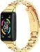 Strap-it Stalen Smartwatch bandje - Geschikt voor Honor Band 6 - Goud