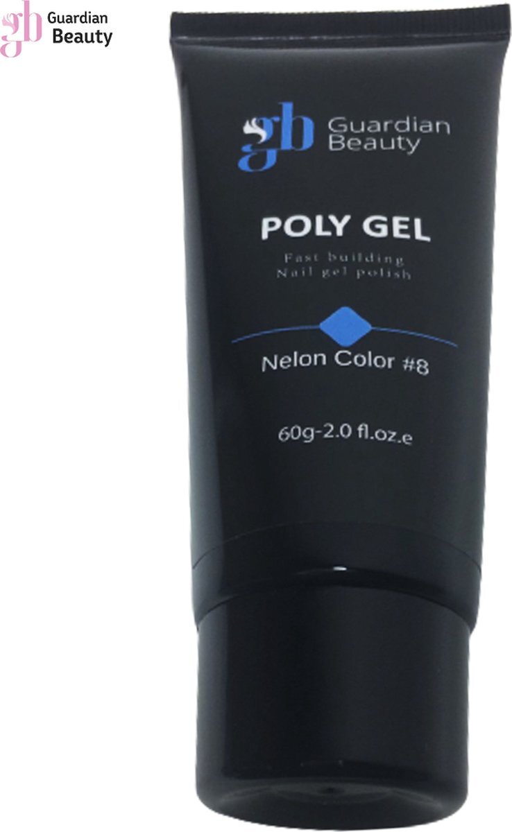 Guardian Beauty Polygel - Polyacryl Gel - Nelon Color #8 - 60gr - Gel nagellak - Fantastische glans en kleurdiepte - UV en LED-uithardbaar - Kunstnagels en natuurlijke nagels