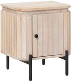 vidaXL Handgemaakt nachtkastje Wit 40 x 30 x 45 cm Massief Mango Hout