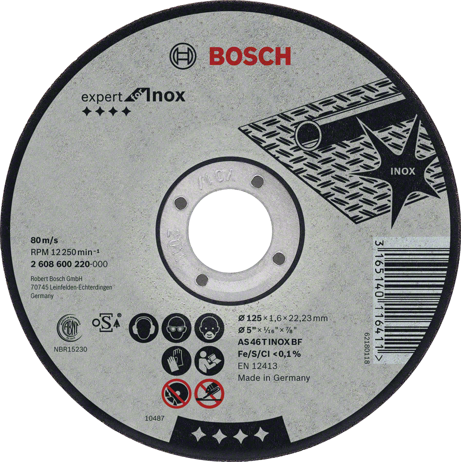 Bosch 2 608 600 545 - Haakse slijper-accessoires - zwart - 115 mm