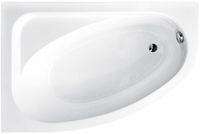 Badland CORNEA hoekbad 140 x 80 cm links wit met styropor ombouw