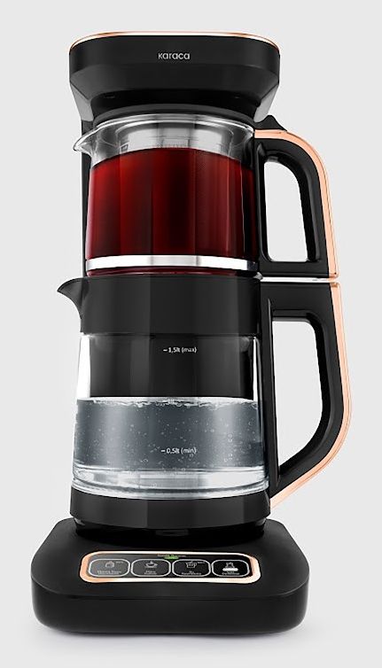 Karaca Robotea Pro 4 in 1 Theezetapparaat - 2,3 l - 2500 W - Zwart/Koper