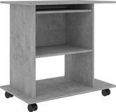 vidaXL Computerbureau 80x50x75 cm Bewerkt Hout Betongrijs