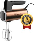 Bestron Handmixer AHMD100CO - 6 snelheden incl. Turbo - 400W - Mixer met gardes kneedhaken - Koper - 5 jaar garantie