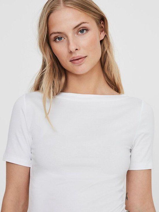 Vero Moda VMPANDA Modal T-shirt - Bright White - Women's XL