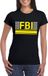 Bellatio Decorations Politie FBI logo zwart t-shirt voor dames - Geheim agent verkleedkleding L