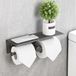 Merkloos Toiletpapierhouder, grijs, zelfklevend en schroefmontage