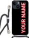 Case Company iPhone 14 Hoesje met Koord - Namecase - Zwart - TPU
