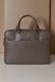 D'Arienzo Cartable 24 heures Cuir Taupe serviette d'ordinateur poche zippée, Taille Unique, Couleur Taupe