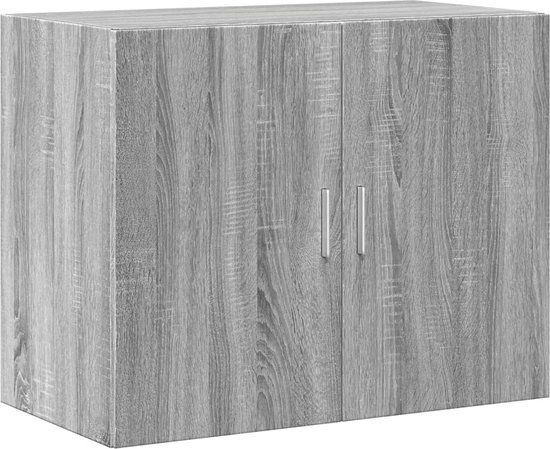 vidaXL Wandkast 80x42,5x64 cm bewerkt hout grijs sonoma eikenkleurig