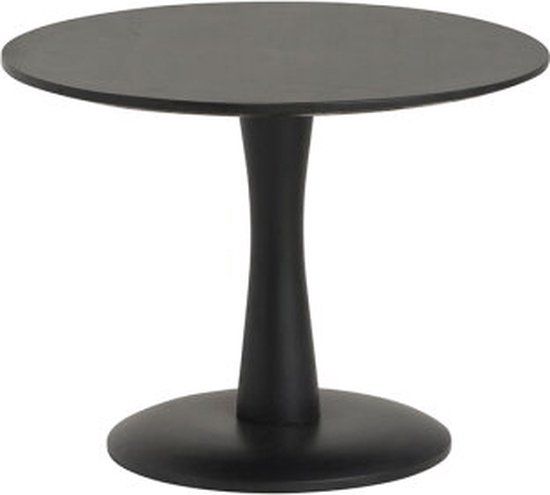Bijzettafel Flare Ø60 cm - Zwart | Mangohout & Metaal