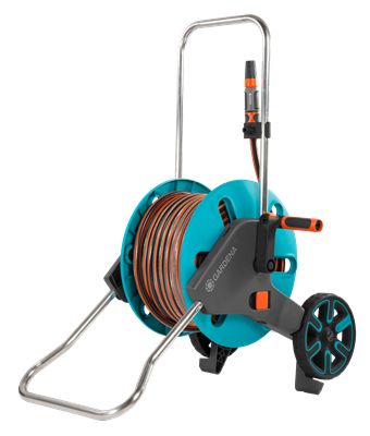 Gardena AquaRoll M Slangenwagen - 25m Slang - Zwart/Blauw/Oranje